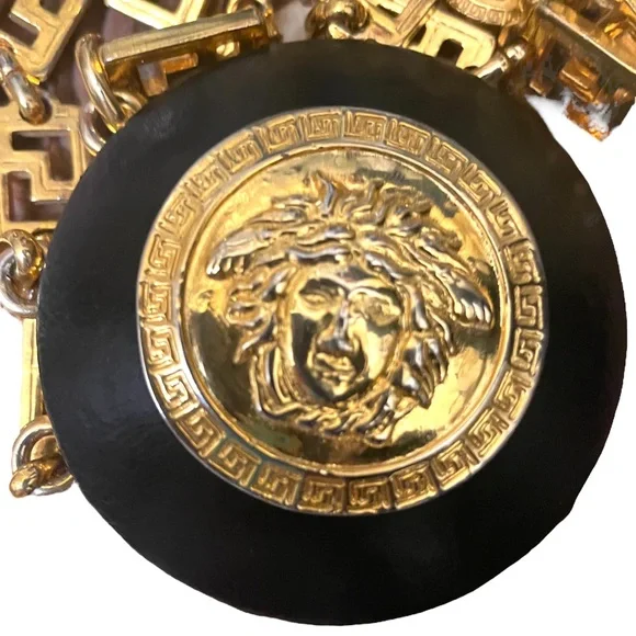 Gianna Versace Greek Key Bondage Collection Chain Medusa Belt - Picture 7 of 16
